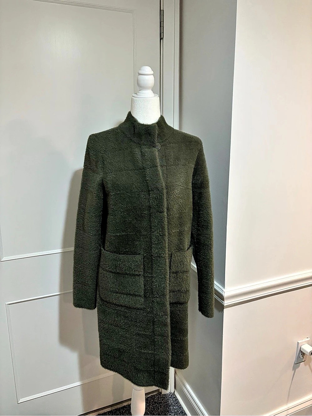 J. McLaughlin Green Teddy Jacket Like New
